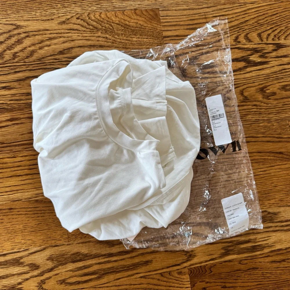 NWT Superdown White Maureen Jersey Mini Dress - Size L - Picture 7 of 10